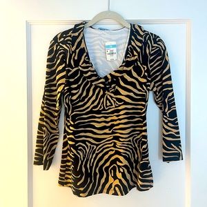 NWT J. McLaughlin Animal Print Top